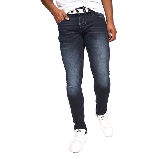 Crosshatch Heren Barbeck Slim Jeans (Blauw Zwart) - Image 4