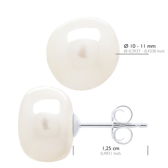 Örhängen av Silver 925 och äkta odlade sötvattenspärlor Barock 10 - 11 mm - Image 2