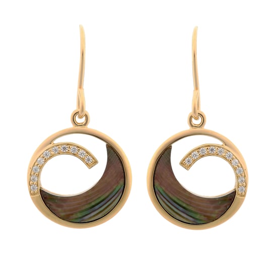 Orphelia 'Amelia' Dames 925 Zilveren Dangle Oorbellen - Goud zo-7371 - Image 1