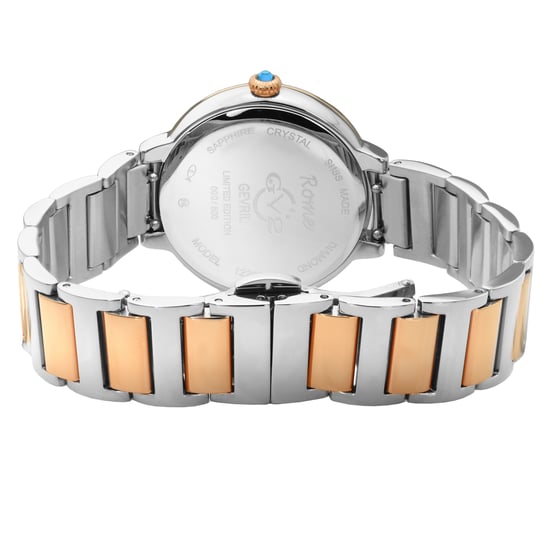 GV2 Rome Women's 12204B Swiss Quartz Diamond Two-Tone Stainless Steel Watch - Image 2