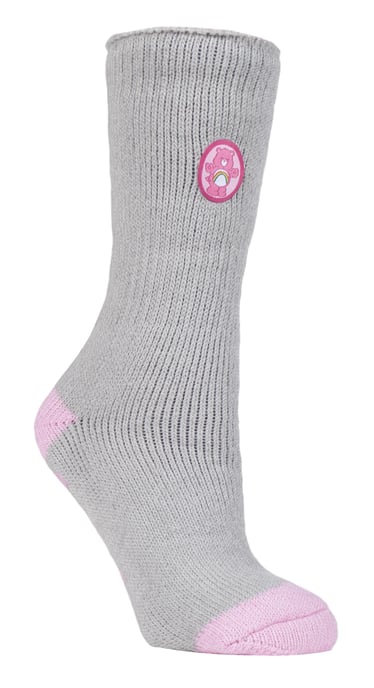 Värmehållare - tjocka, söta, mjuka, halkfria strumpor för damer inomhus, mysiga, termiska Eeyore-tofflor med grepp - Care Bear - Image 1