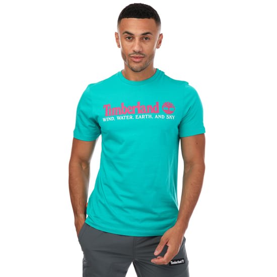Men's Timberland Life Graphic T-Shirt in Teal - Image 1
