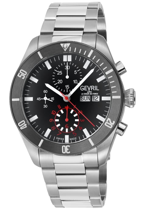 Gevril Yorkville Chronograph 48624B Swiss Automatic ETA 7750 Watch
