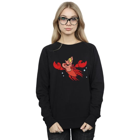 Disney Womens/Ladies The Little Mermaid Sebastian Bubbles Sweatshirt (Black)