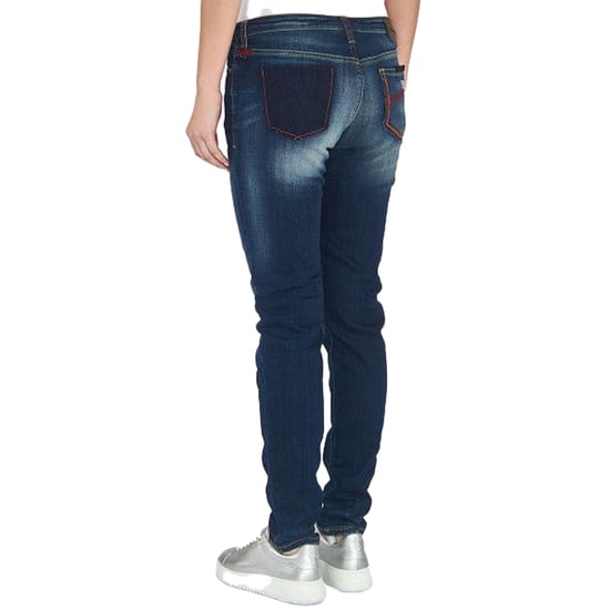 Emporio Armani Dam 5 Pockets Byxor Normal passform Ankellängd Blå - Image 2