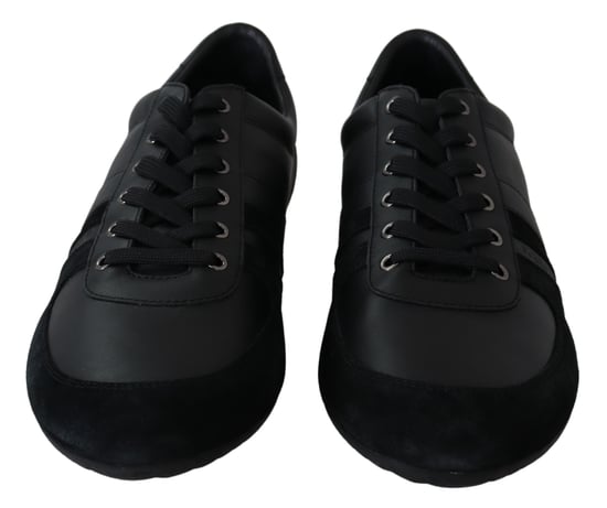 Dolce & Gabbana Mannen Zwart Logo Leer Casual Sneakers Schoenen - Image 3