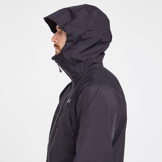 OEX Men's Tirran Waterproof Athletic Fit Jacket with Adjustable Hood, Hiking Raincoat