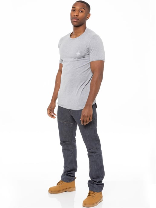 Enzo Denim Jeans rakt ben för herrar - Grå - Image 6