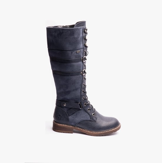 Rieker 94732-14 Womens Knee High Boots Blue