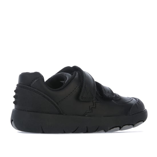 Boy's Clarks Infant Rex Pace Leather Shoes in Black - Image 3