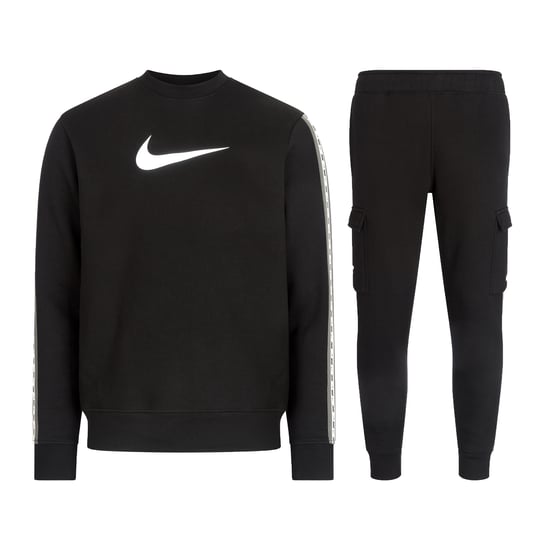 Nike Sportswear Men's Repeat Crew Fleece Tracksuit Black - Image 1