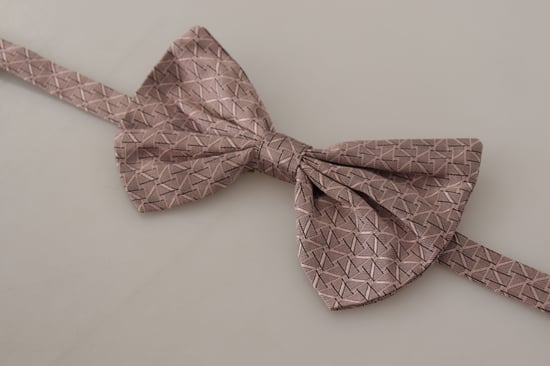 Dolce & Gabbana Gray Fantasy Print Adjustable Neck Papillon Bow Men's Tie - Image 5