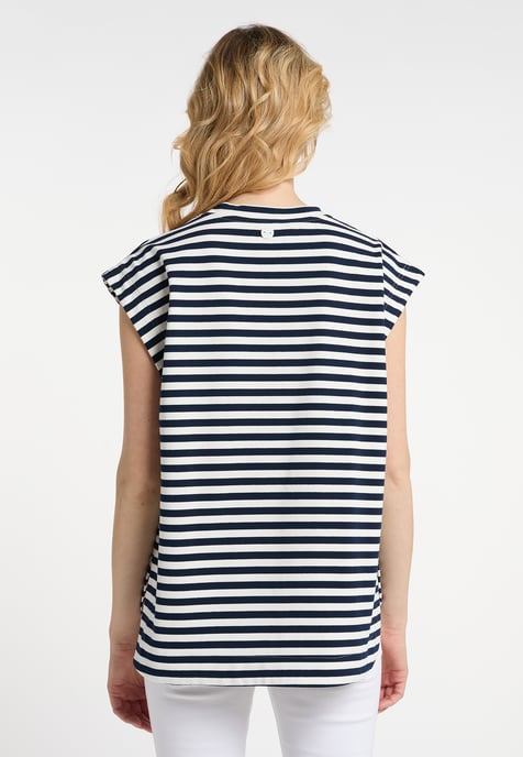 Dreimaster T-Shirt women marine white - Image 4