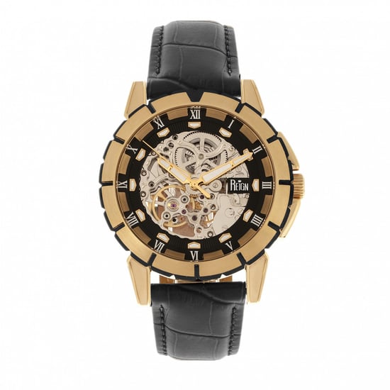 Reign Philippe Automatic Skeleton Leather-Band Watch - Image 1