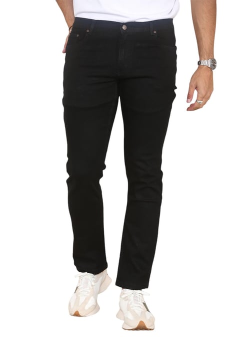 MYT Herenjeans met rechte pijpen, hyperstretch denim in zwart - Image 1