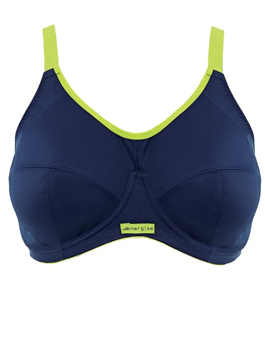 Energise Full Cup Side Support Sports Bra - Navy - Image 4