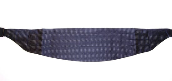 Dolce & Gabbana Men's Blue Waist Smoking Tuxedo Cummerbund Belt