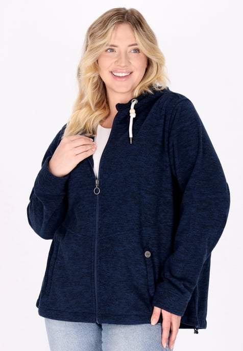 Dreimaster Fleece jas Dames marine gem - Image 3
