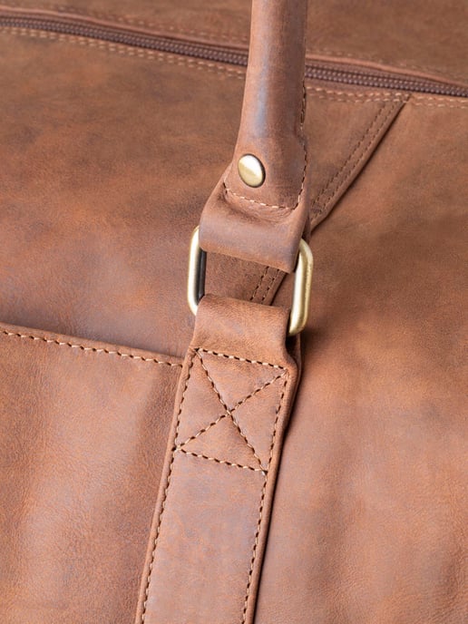 Hunter Leather Holdall in Tan