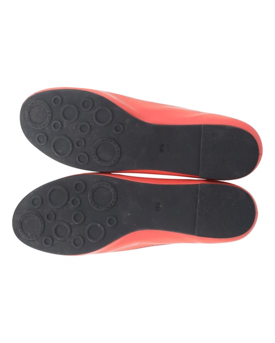 Marc Jacobs Mustryck Ballettskor i Orange Lackläder - Image 6
