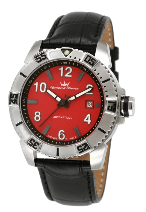 Yonger Red Dial with Black Band Watch