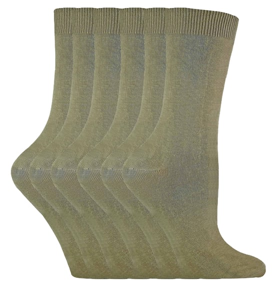 Sock Snob - 6 par enfärgade bomullsstrumpor för damer - Image 1