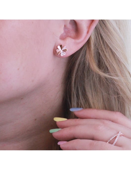 Clover Petal Set and Box - Rose Gold and Crystal - Image 4