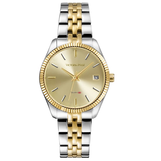 Victoria Hyde, watch, gold-silver, gold dial, calendar function - Image 6