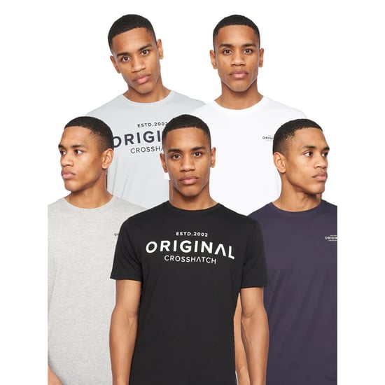 Crosshatch Mens Wester T-Shirt (Förpackning med 5) (Flerfärgad) - Image 1