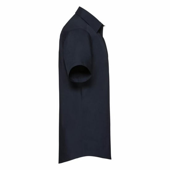 Russell Collectie Heren Korte Mouwen Poly-Katoen Easy Care op maat gemaakt Poplin Shirt (Franse marine) - Image 3