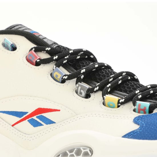 Men's Reebok Question Mid Trainers in black blue