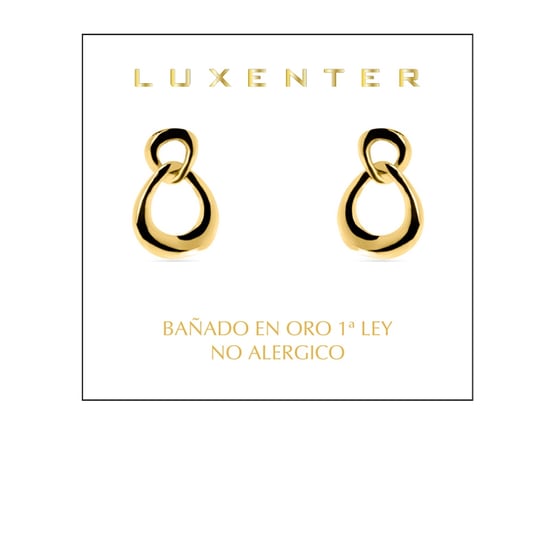 Luxenter Jomo Earrings finished in 18 Kts Yellow Gold