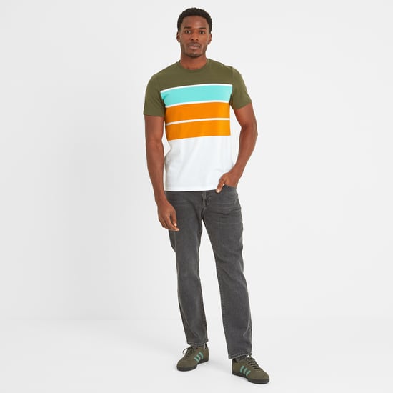 Whitwick Mens T-Shirt Khaki - Image 3