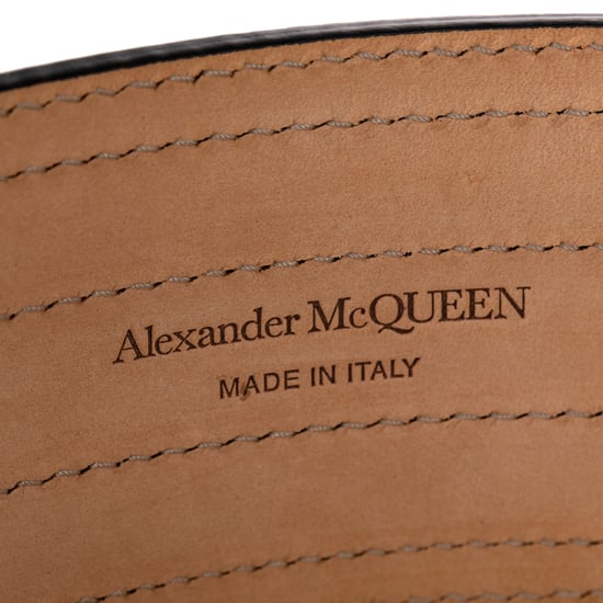 Vintage Alexander McQueen Wide Leather Belt Black