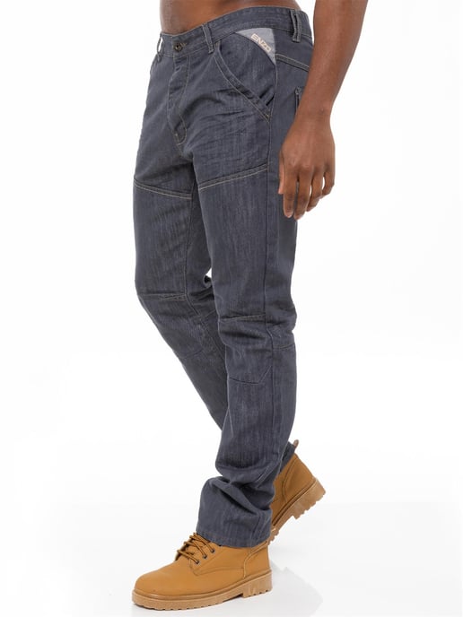 Enzo Denim Jeans rakt ben för herrar - Grå - Image 3