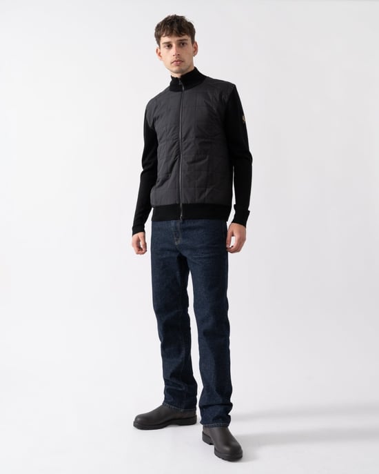 Men's Belstaff Kelbrook Zip Cardigan in Black - Image 3