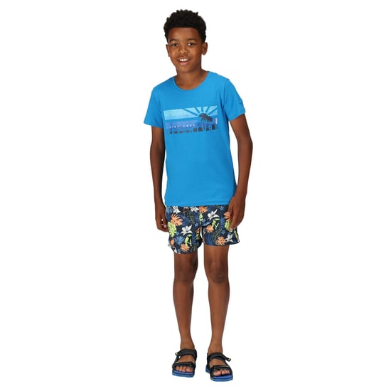 Regatta Childrens/Kids Skander II Tropical Swim Shorts (Navy)