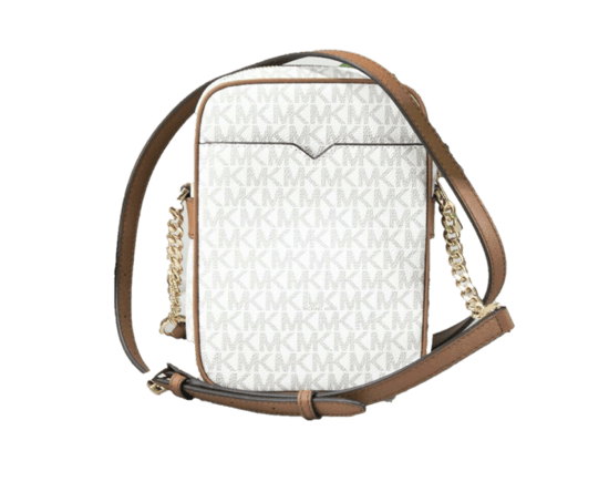 Michael Kors Jet Set Travel Signature Medium Logo Chain Crossbody Flight Bag - Image 2