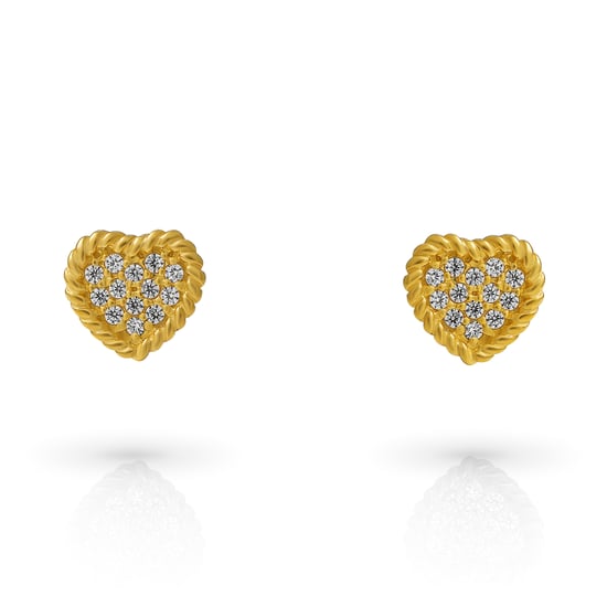 Orphelia 'Elite' Women's 925 Sterling Silver Set: Necklace + Earrings - Gold SET-7566/G