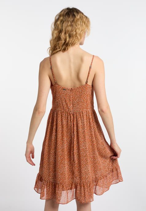 Dreimaster Jurk Dames Oranje Veelkleurig - Image 4