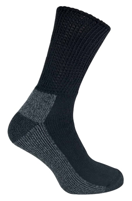 3 Pairs Mens Loose Top Comfort Cushioned Cotton Diabetic Work Socks - Image 1