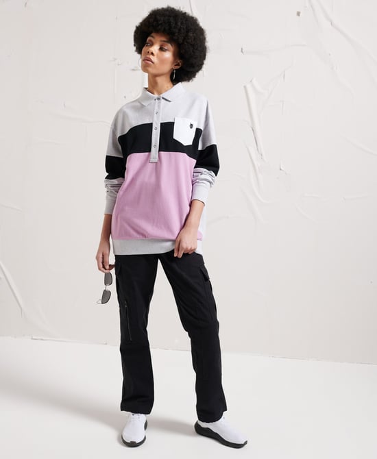 Superdry Energy Dystopia Long Sleeve Polo Shirt