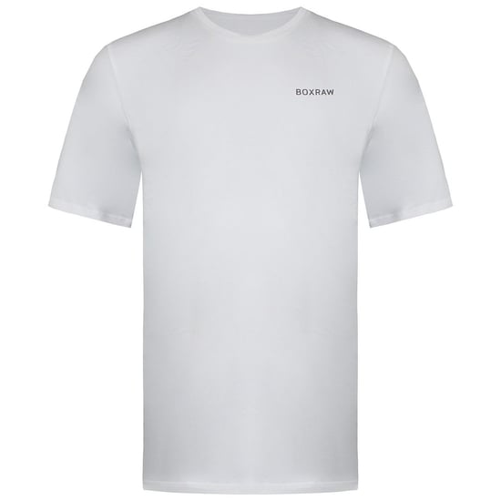 BoxRaw Logo Mens White T-Shirt - Image 1