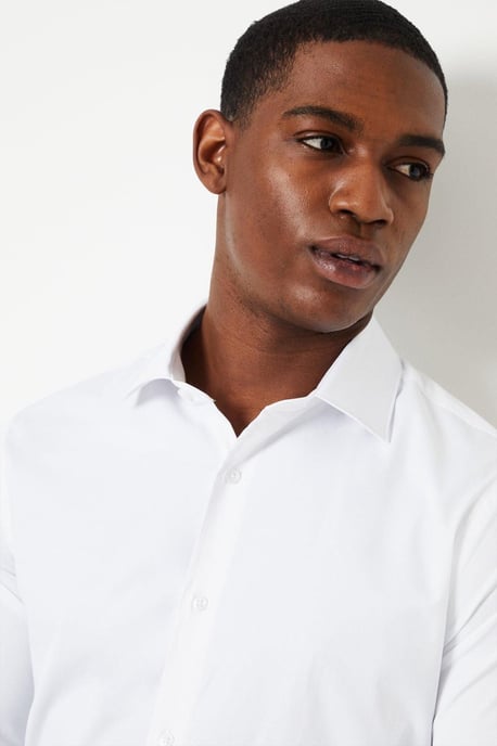 Easy Iron Double Cuff Tailored Dress Shirt - Image 4
