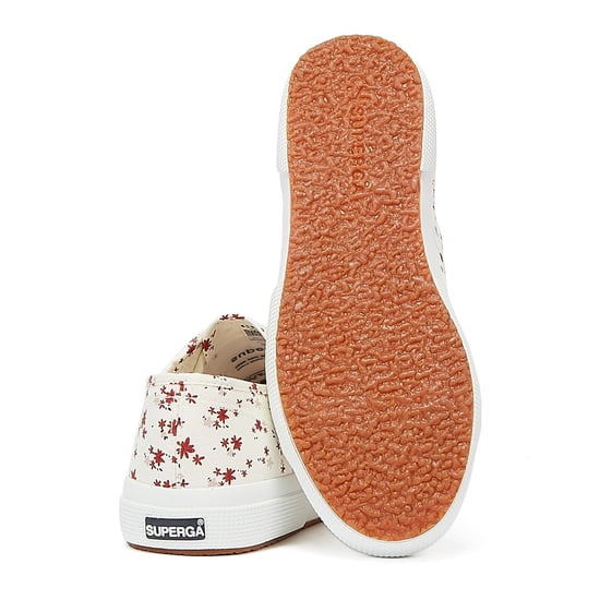 Superga 2750 Cotu Print Womens White Trainers - Image 4