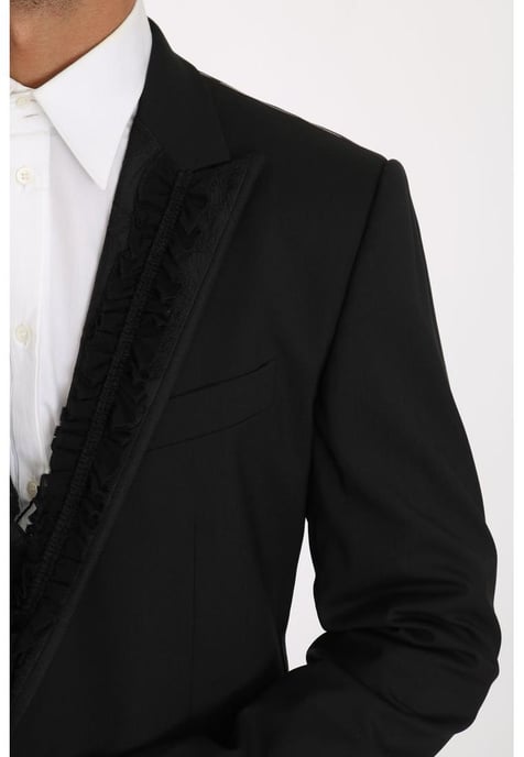 Dolce & Gabbana Men's Black Wool MARTINI Torrero Blazer Jacket - Image 2
