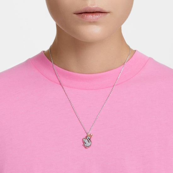 Swarovski 'Pop Swan' Women's Base Metal Pendant - Silver 5649200 - Image 5