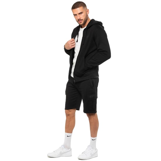 Enzo | Hoodie med dragkedja för herrar - Svart - Image 6
