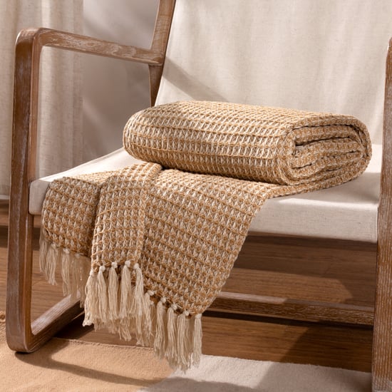 Yard Lorne Waffle Fringed Throw - Image 4