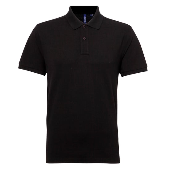 Asquith & Fox Mens Short Sleeve Performance Blend Polo Shirt (Black) - Image 1